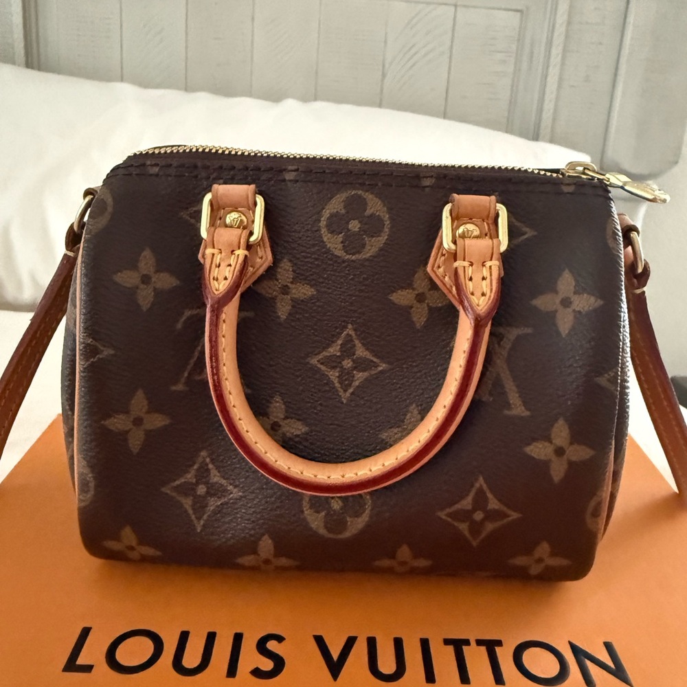 Louis Vuitton Mini Speedy Monogram Canvas in Brown with Natural Vachetta Trim
